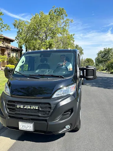Very Smooth Auto Glass RAM ProMaster van on a Loomis, CA street