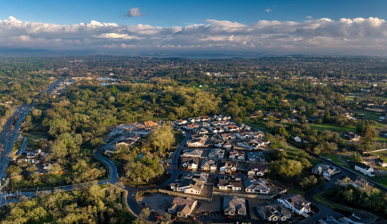 Aerial view of Rocklin and Placer County neighborhoods